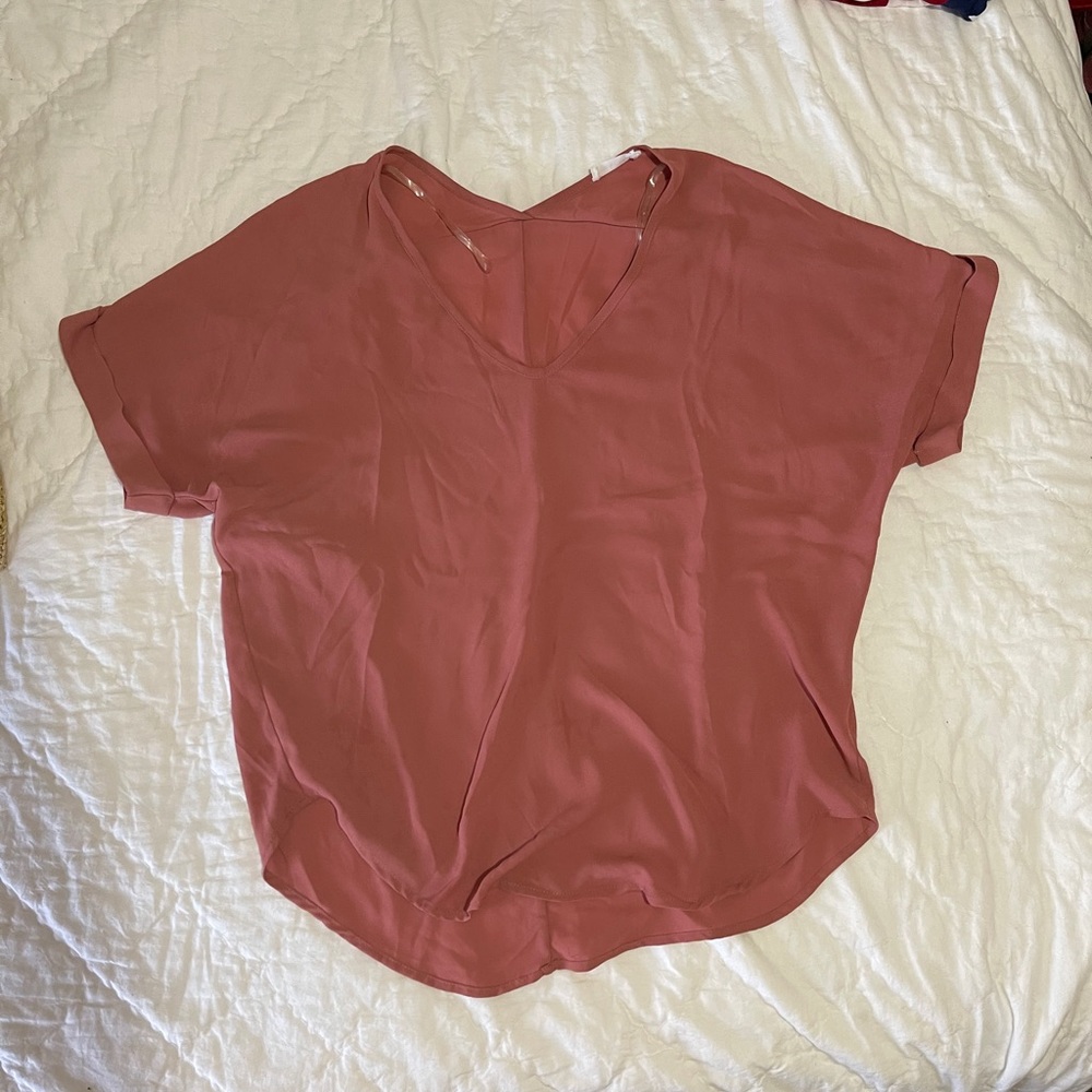 LAST CALL 4/25 Lush Silky Mauve Blouse Size S